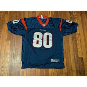 Reebok On Field NFL Texans #80 Andre Johnson Stitched Jersey Blue Size 50 XL